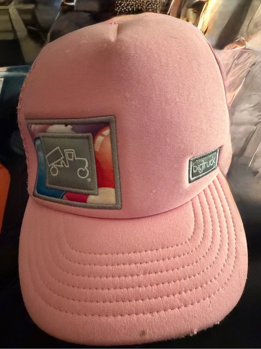 Little Girls Big Truck Pink Trucker Hat
